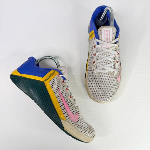 Nike Metcon 6 Sneakers Training Shoes Grey Atomic Blue AT3160-064 Womens 8.5 - Picture 1 of 11